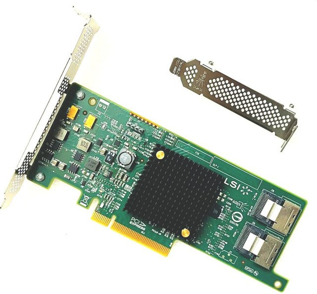 LSI 9207-8i 6 Gbit/s HBA Controller Karte im IT-Modus für ZFS FreeNAS in Grün - Bild 1