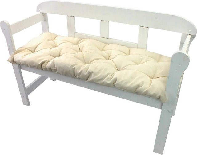 NYVI Bankauflage für Gartenbänke in Beige, gesteppt, B/T: 110 x 45 cm - Bild 1