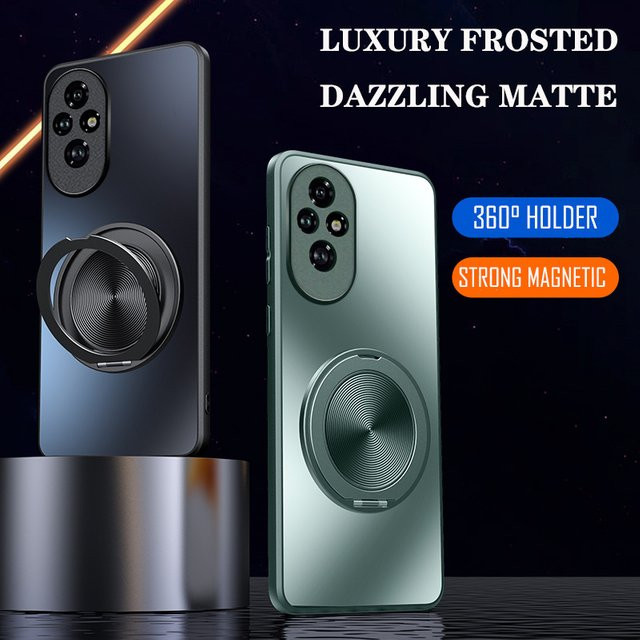 LYYDFUMAN Magnetische Schutzhülle für Huawei Honor 300 200 100 90 70 50 Pro SE mit 360 Grad drehbarem Ring Ständer in Schwarz und Blau - Bild 1