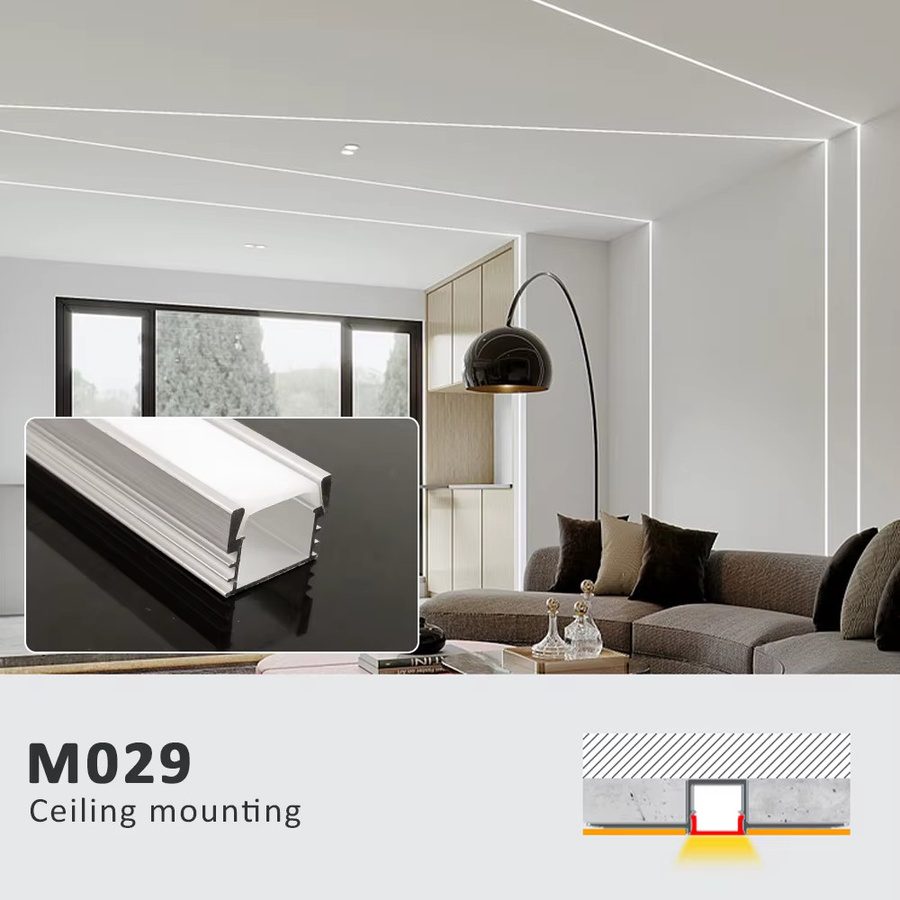 MJJC LED-Profil Aluminium mit PC-Abdeckung für lineare Beleuchtung in Bar und Schrank, silbrig und schwarz - Bild 3