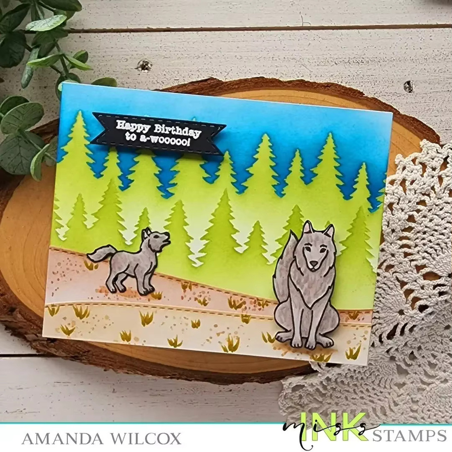 Multicolour Schablonen-Set mit Mond, Tiger, Pferd und Zebra für DIY-Grußkarten, Sammelalben und Tagebücher aus Papier - Bild 1