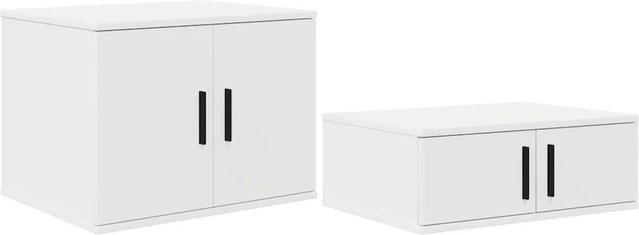 vidaXL Badschrank Weiß aus MDF, B/H/T: 118 x 41 x 40 cm - Bild 1
