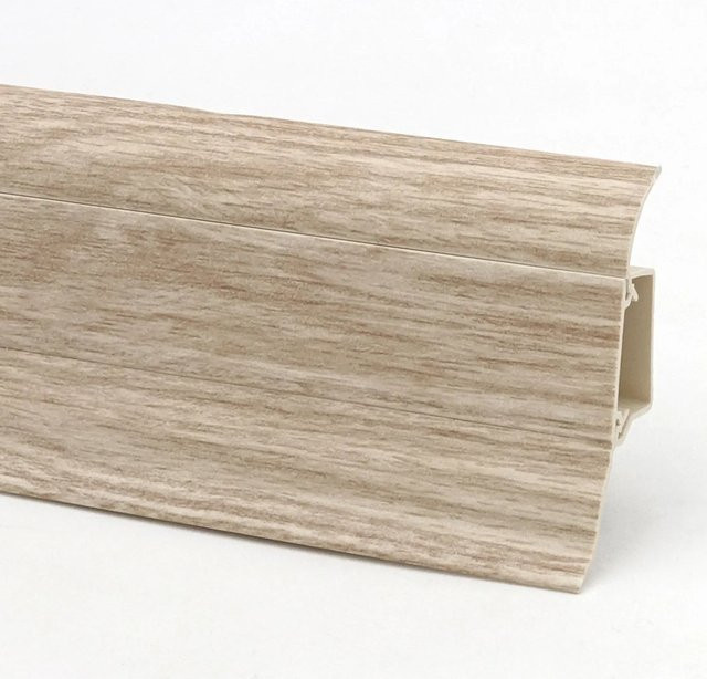 Döllken Profiles Sockelleiste System 5 Eiche W467 Braun, Höhe: 50 mm, Tiefe: 19 mm, Länge: 2500 mm - Bild 1