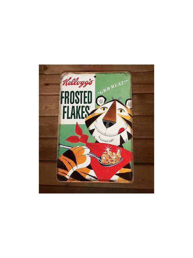 Kelloggs Frosted Flakes Metall-Wandschild im Vintage Look, rechteckig, mehrfarbig, Breite: 20,0 cm, Höhe: 14,0 cm - Bild 2