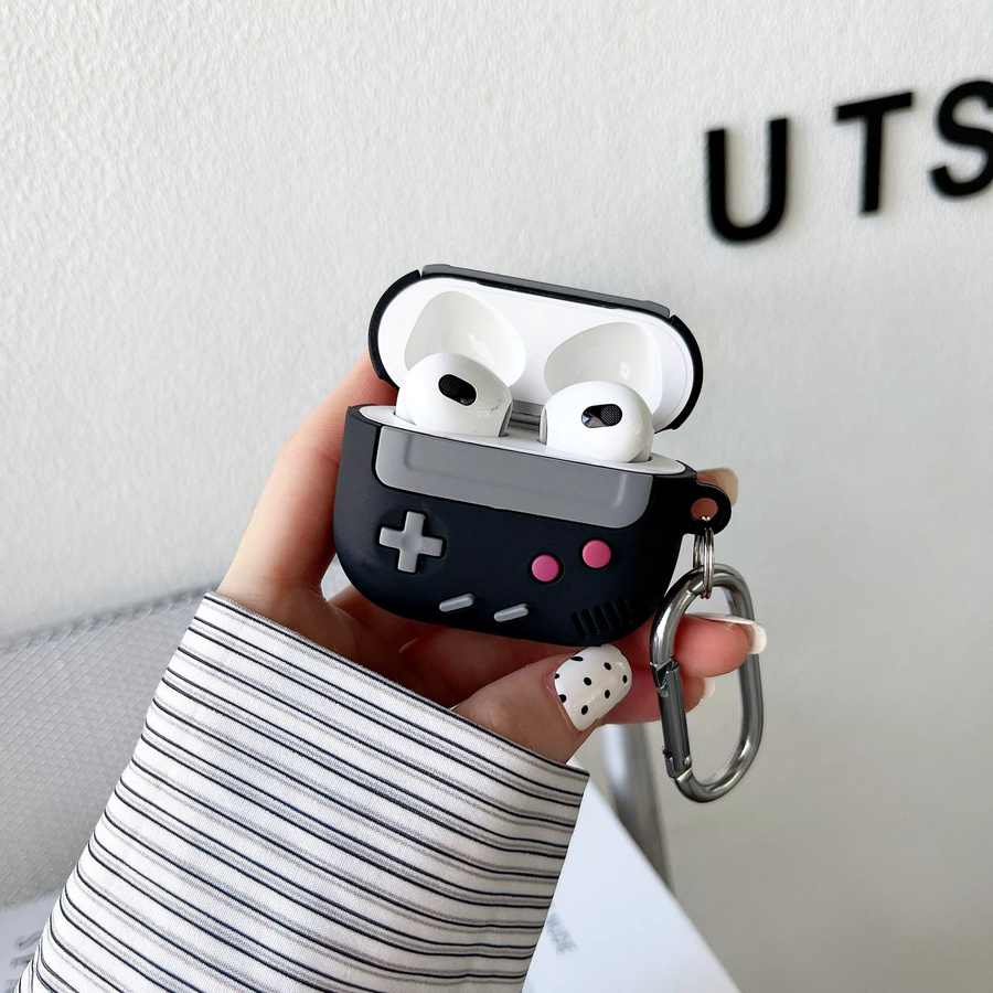 Silikon Schutzhülle für Apple AirPods Pro und AirPods 2. Generation in Grau - Bild 2