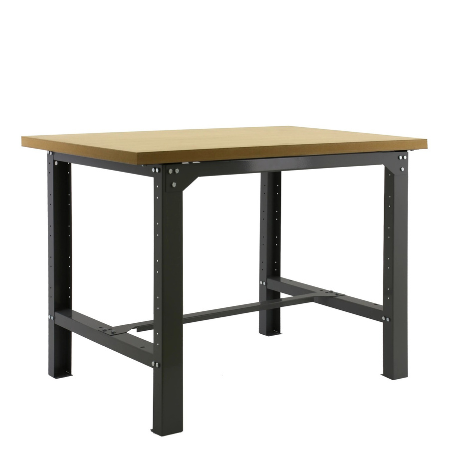 PROREGAL Werkbank Buffalo Wood in Anthrazit und Braun mit einer Traglast von 600 kg, H x B x T: 87 x 120 x 75 cm - Bild 2