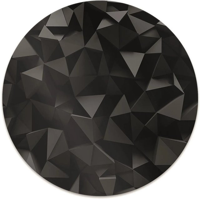 Tulup Bodenschutzmatte Schwarze Abstraktion für Bürostühle und Schreibtischstühle, Grau/Schwarz, B/T: 100 x 100 cm - Bild 1
