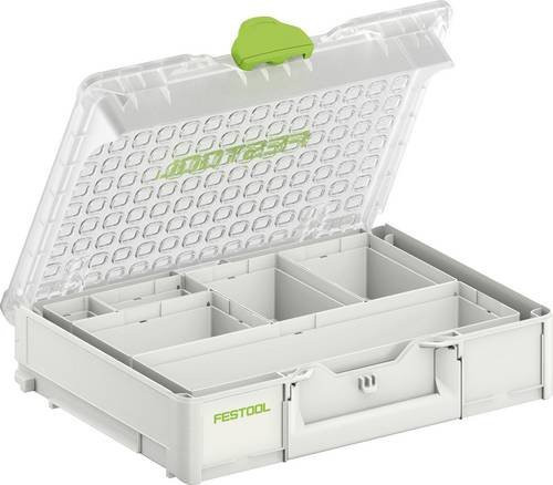 Festool Systainer³ Organizer SYS3 ORG M 89 6xESB Transportkiste, grau und transparent, B/T/H: 29,6 x 29,6 x 8,9 cm - Bild 1
