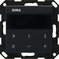 Gira Unterputz-Radio mit WLAN, Bluetooth und Sonos-Bedienung, 2 Module, Schwarz - Bild 1