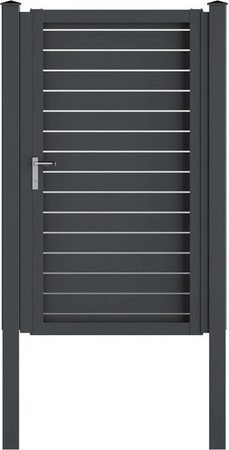 Vidual Gartentor Swing-pure aus Aluminium in Anthrazit, B: 100 cm, H: 175 cm