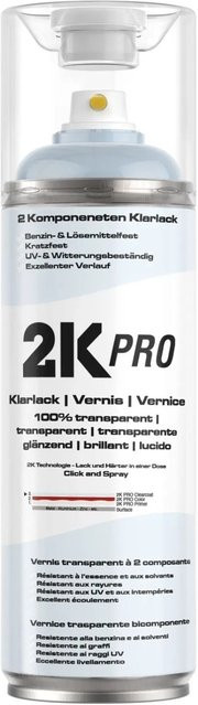 2K PRO Klarlack Hochglanz Transparent 400 ml wetterfest und kratzfest - Bild 1