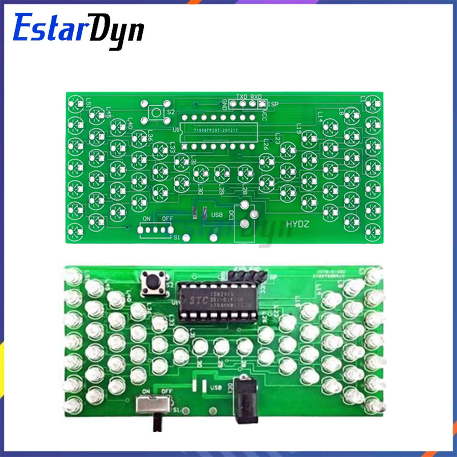 Estardyn 5-V-Sanduhr-DIY-Lötset mit LEDs, STEM-Elektronikprojekt, Grün - Bild 2