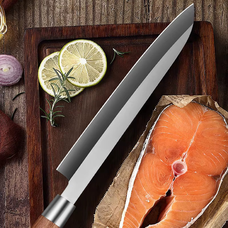 Baovim Sashimi-Messer aus Edelstahl mit Holzgriff, 8 Zoll (20,32 cm) - Bild 2