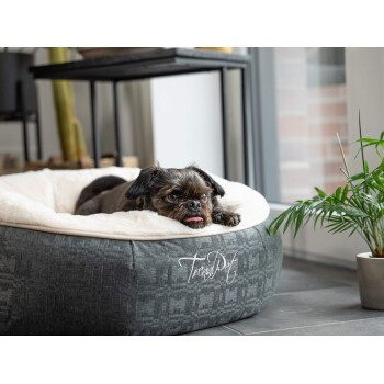 TrendPet LunaBed Hundebett rund in Beige mit abnehmbarem Bezug und rutschfester Unterseite - Bild 3