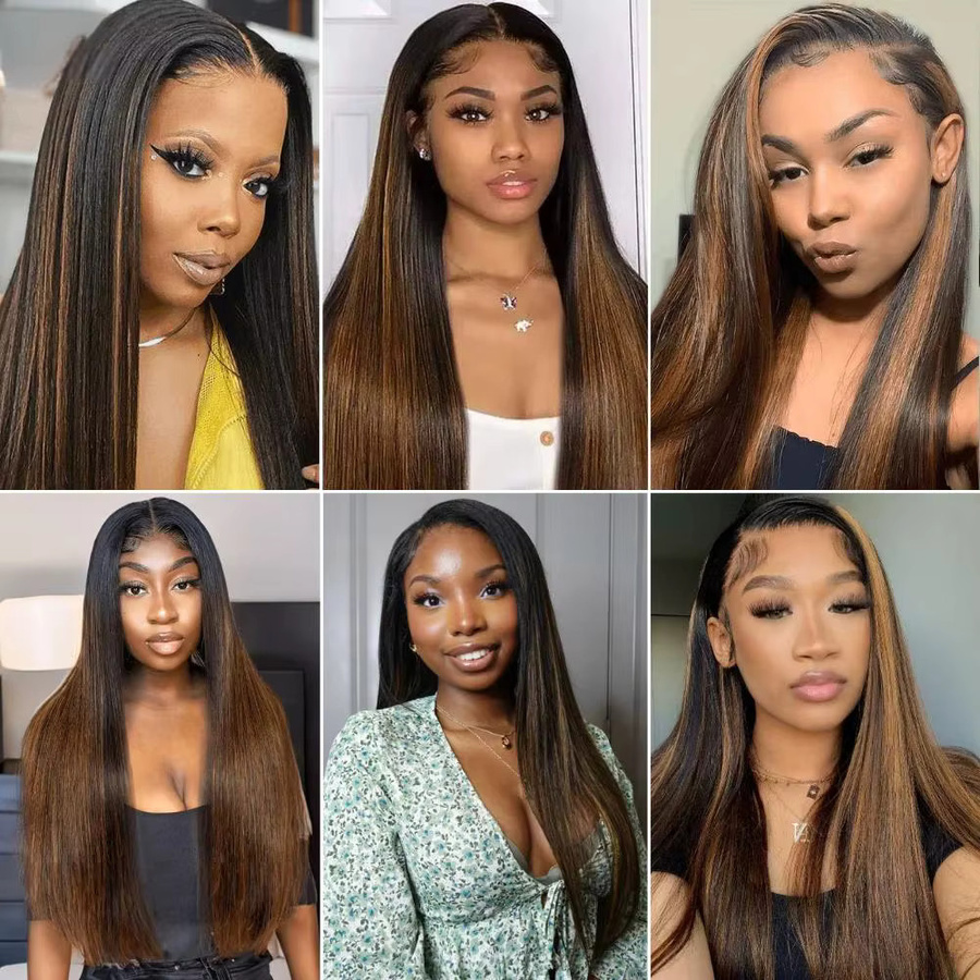 Larhali Glatte Perücke, 220% Dichte, Remy-Haar, Brasilianisches Echthaar, Damen - Bild 5
