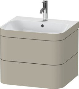 Duravit Möbelwaschtisch-Unterschrank Happy D.2 Plus in Beige, Wandhängend, mit 2 Schubladen, B/T/H: 57,5 x 49 x 48 cm - Bild 1