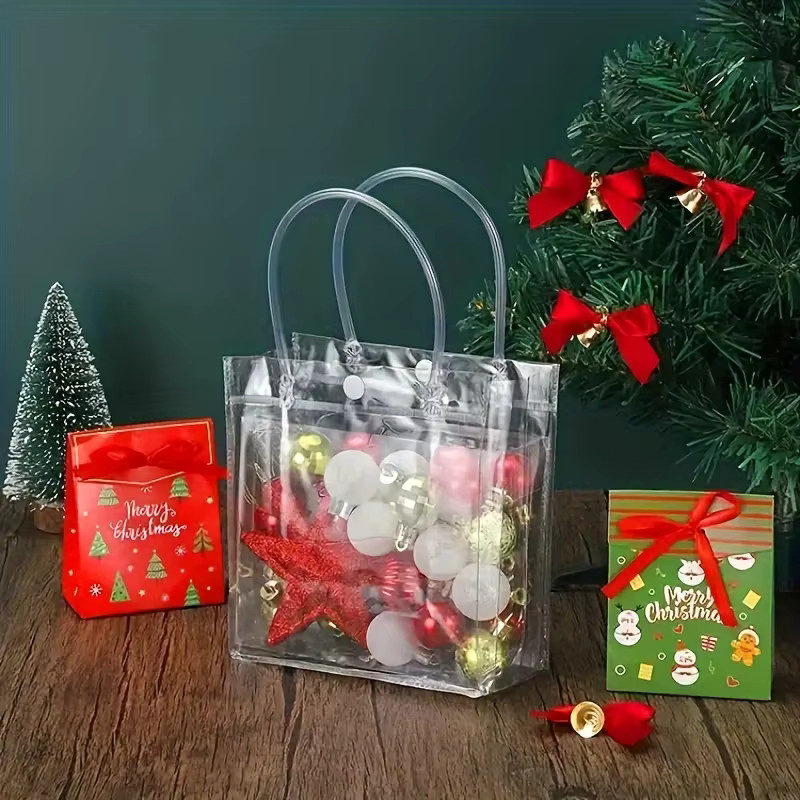 12 Stück transparente Geschenktüten aus Kunststoff für Süßigkeiten und Souvenirs zu Weihnachten, Halloween oder Hochzeiten - Bild 3