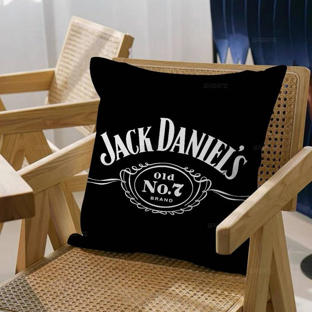 JMG Clothing Kissenbezug mit Whiskey-Logo in Schwarz, B/H: 40 x 40 cm - Bild 1