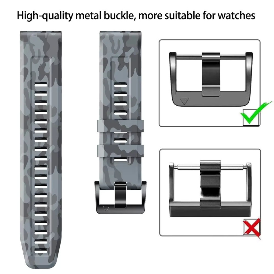 QCTOG Smartwatch Armband, Silikon, Camo, Unisex - Bild 4