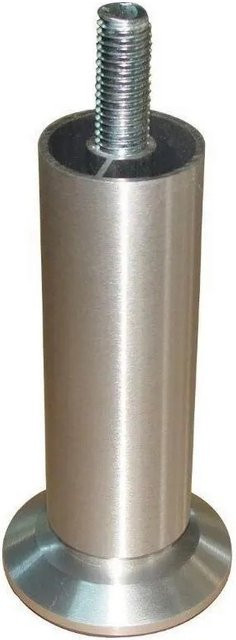 Simausrom Möbelfuß aus Aluminium in Silber Matt Geschliffen, Durchmesser: 30 mm, Länge: 100 mm - Bild 1