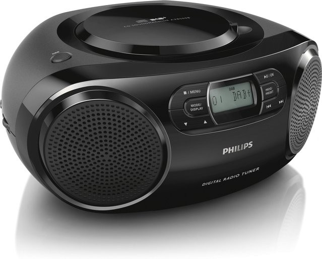 Philips AZB500/12 Radiorekorder mit CD-Spieler, DAB+ und FM in Schwarz - Bild 1