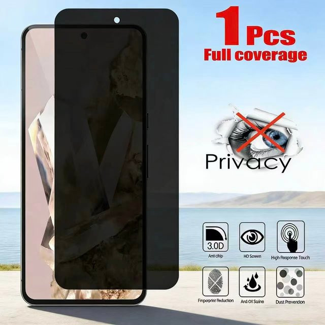 9D Gebogener Anti-Spy Displayschutz aus gehärtetem Glas für Xiaomi Redmi Note 15 14 Pro, Transparent, 1 Stück - Bild 1