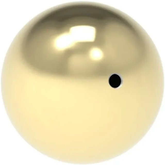 FeNau Hohlkugel aus Messing in Gold, poliert, Durchmesser: 80 mm, mit M8 Gewinde - Bild 1