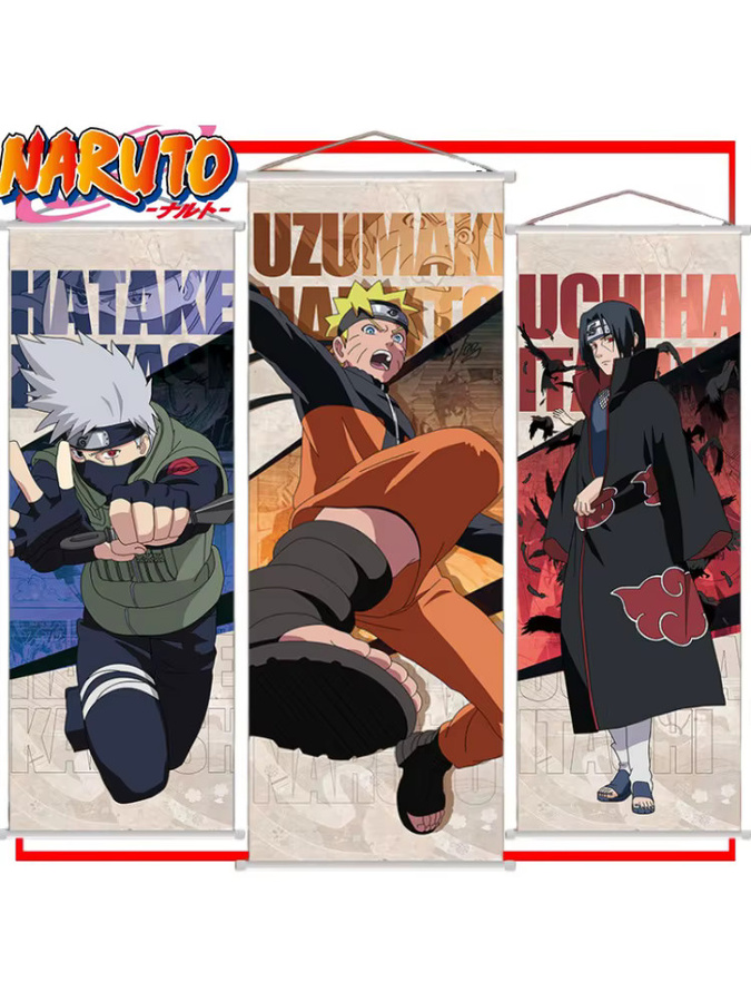 Bandai Naruto Wandbehang Uzumaki Naruto Anime Poster als dekorative Textil-Schriftrolle in Mehrfarbig - Bild 2