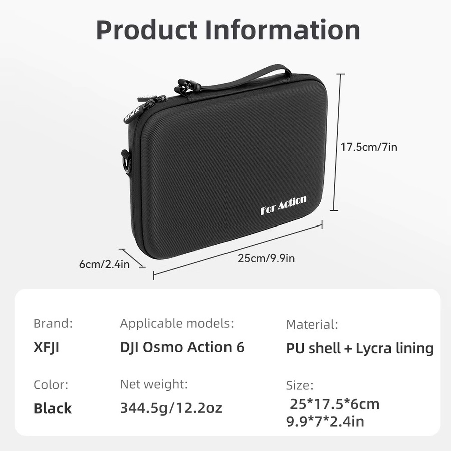 DJI All-in-One Aufbewahrungstasche für Osmo Action 6, Tragbarer Zubehör-Organizer in Schwarz - Bild 6