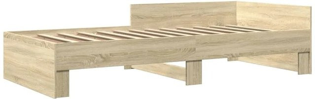 vidaXL Bettgestell aus Holzwerkstoff in Sonoma-Eiche, B/T/H: 90 x 203 x 50 cm - Bild 1