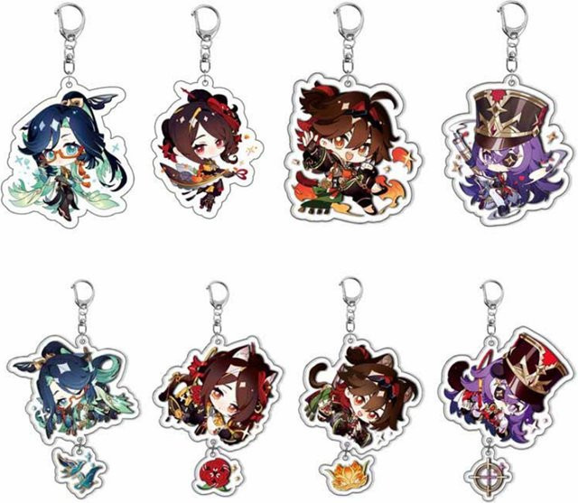 8-teiliges Set Anime-Spiel Chiori Schlüsselanhänger, Unisex - Bild 1