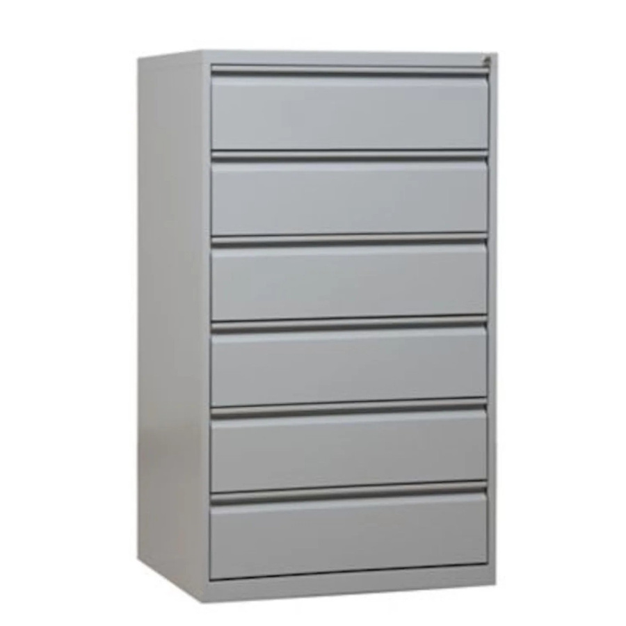 PROREGAL Karteischrank Mare mit 6 Schubladen aus Metall in Grau, H x B x T: 132 x 76 x 62 cm - Bild 2