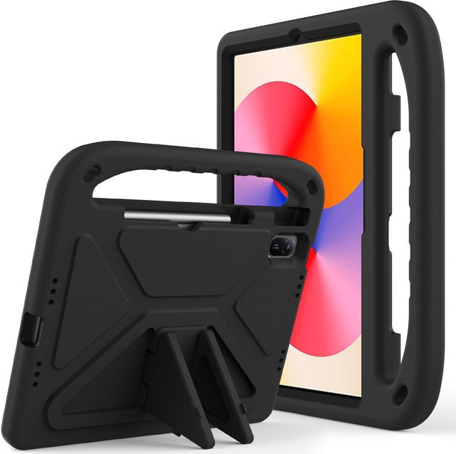 Stoßfeste Kinderhülle für Huawei Matepad SE 11 Zoll mit EVA Handgriff und Ständer in Schwarz - Bild 1