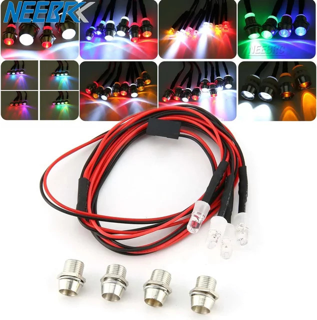 NeebRC RC Auto LED Licht Lampe Scheinwerfer Rücklicht Set - Bild 1