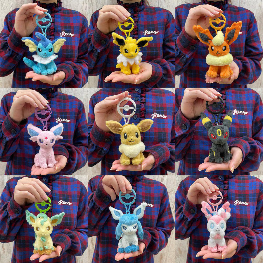 Aoger Pokémon Evoli Familie Plüsch-Schlüsselanhänger, Plüschtier-Anhänger - Bild 3