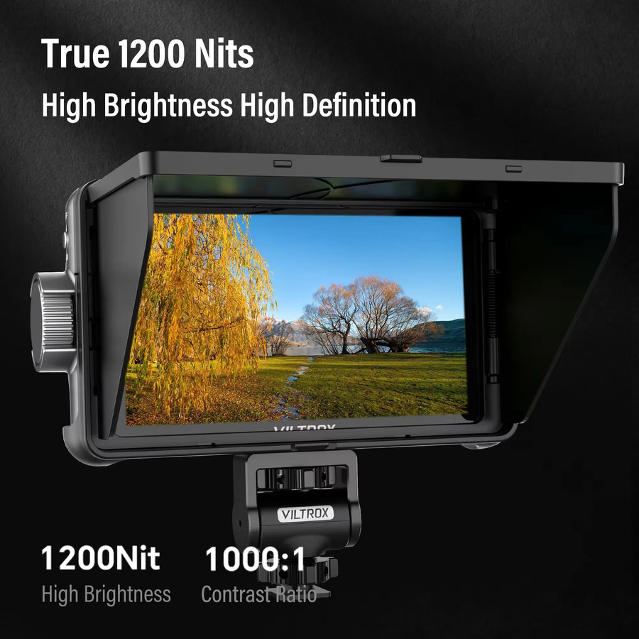 Viltrox DC-550/DC-550PRO II Professioneller Kamera-Studio-Monitor 5,5 Zoll 4K HDMI Touchscreen in Schwarz - Bild 4