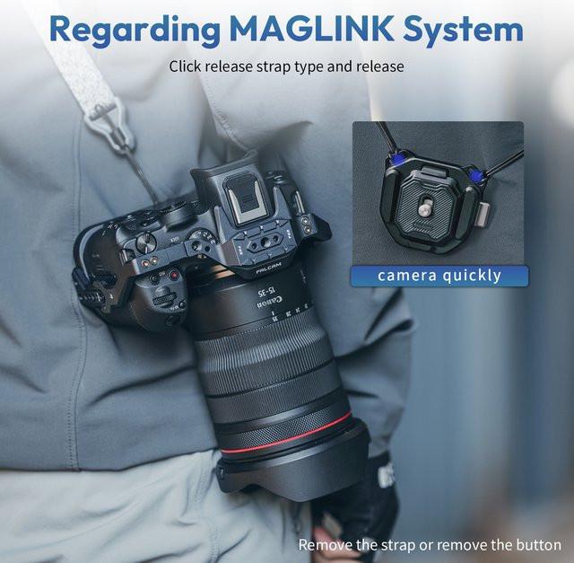 Falcam F38 V2 Universeller Schultergurt Schnellwechselplatte in Schwarz mit Arca Swiss Kompatibilität für DSLR-Kameras, Stativ und Slider Mount Adapter - Bild 1
