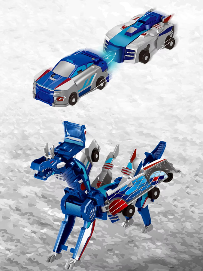 YCMODEL Dinosaurier-Spielzeugauto, Kunststoff, Gold - Bild 2