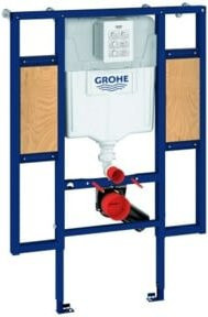 Grohe Rapid SL Wand-WC-Element in Weiß mit höhenverstellbarer Rückenstütze und Haltegriff, Höhe: 113 cm - Bild 1