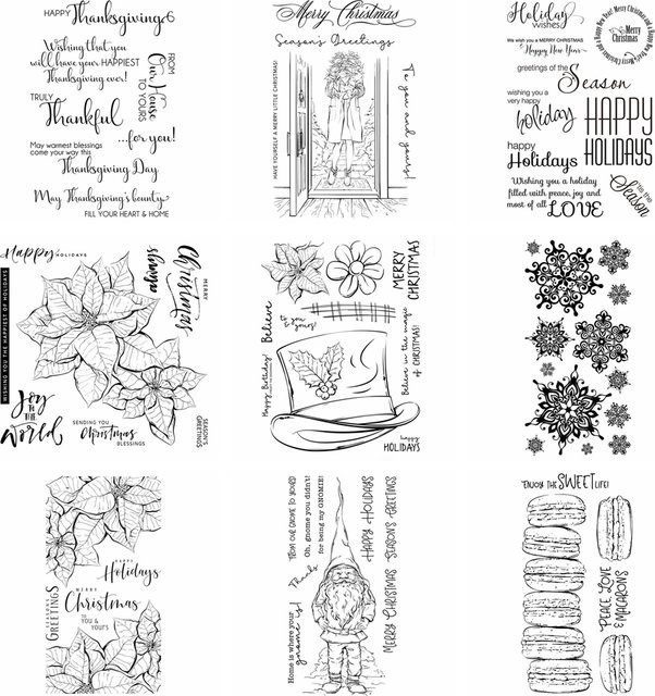 Transparenter Silikonstempel mit Macarons-Motiv für DIY Scrapbooking und Kartenherstellung - Bild 1
