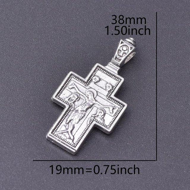 Binchi Outdoor Product Kreuz-Anhänger, Zinklegierung, Silber, Damen, Vintage - Bild 1
