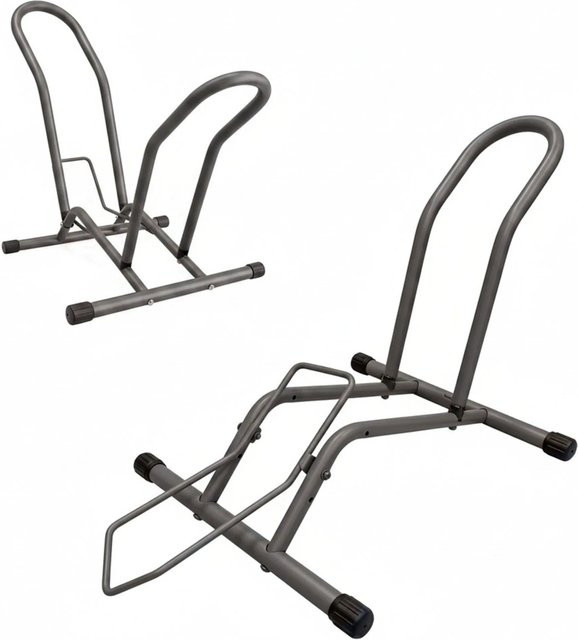 Relaxdays Fahrradständer aus Stahl in Anthrazit, freistehend und rutschfest, für Fahrräder von 16 bis 29 Zoll, H x B x T: 59 x 38 x 41 cm - Bild 1