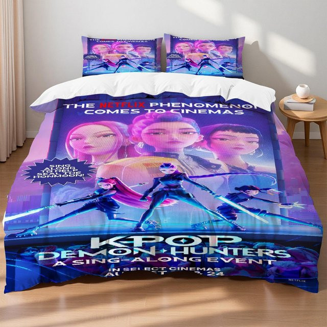 Bettwäsche-Set Dämonenjäger von Lodestar, farbenfroh bedruckt, Multicolor, Material: Polyester, Set bestehend aus Bettbezug und Kissenbezug, B/H: 200 x 230 cm - Bild 1
