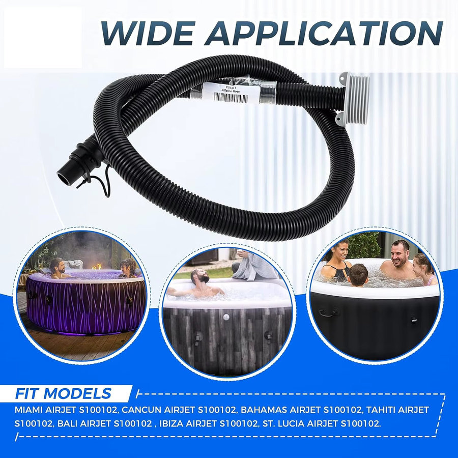 Aufblasbarer Schlauch P6931 für Hot-Pools und Lay-Z-Spas in Schwarz, passend für Intex, Coleman und Bestway - Bild 5