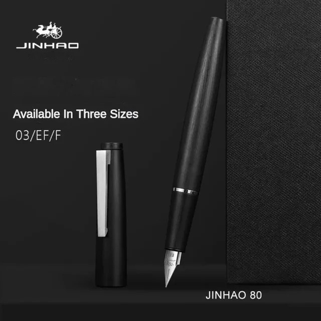 Jinhao 80 Füllfederhalter in Schwarz mit EF Feder 0,30 mm aus Resin - Bild 1