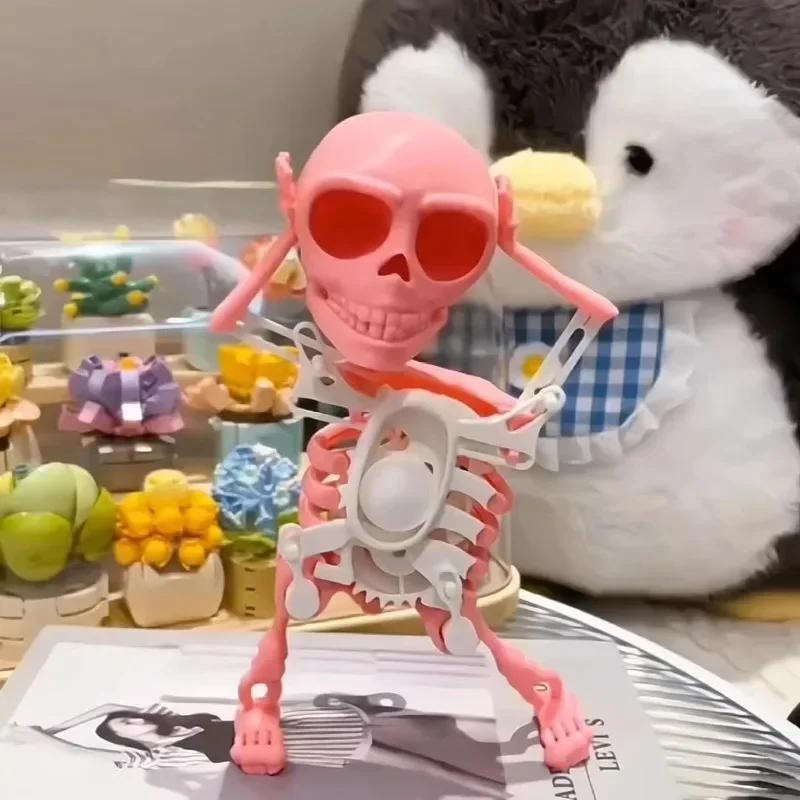 OONBIFFY Aufzieh-Tanzskelett Totenkopfpuppe grün - Bild 2