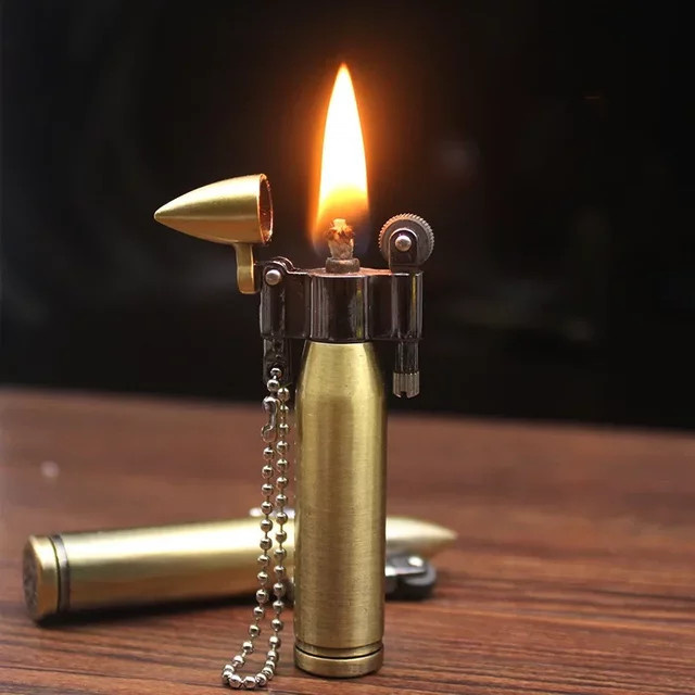 Feuerzeug Metall, Retro Kugel Schleifscheibe, Herren - Bild 1