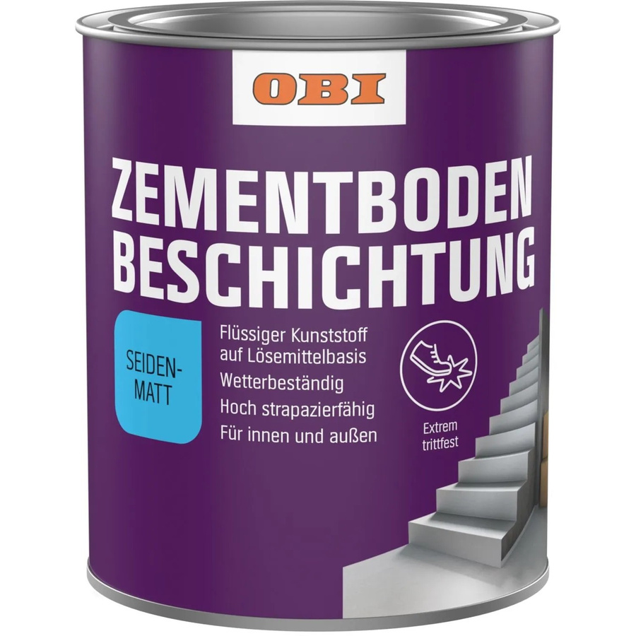 OBI Zementbodenbeschichtung Steingrau RAL 7030 seidenmatt 0,75 l - Bild 2