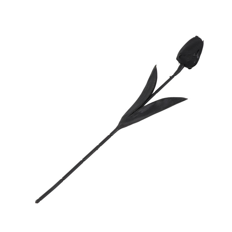 Tooarts Künstliche Tulpen in Schwarz aus Seidentuch und Metall für Hochzeitsdekoration - Bild 2