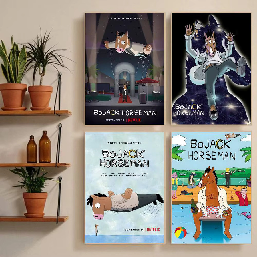 Wasserfester Anime B-BoJack H-Horsemans Poster-Aufkleber in Mehrfarbig, Rechteckig, B/H: 15 x 15 cm - Bild 2